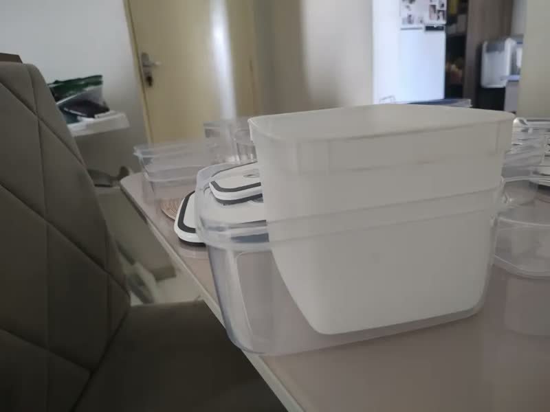 foto de cliente de Electrolux Kit 12 Potes Herméticos de Plástico Retangulares, Multiuso, Vedação Silicone, BPA Free, Porta Mantimentos, Empilháveis