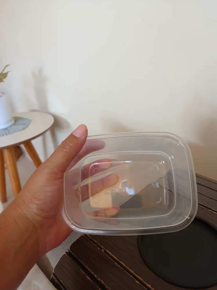 foto de cliente de Kit 10 Potes 1 Litro Transparente Marmita Fitness Bpa Free Tampa Hermética Reutilizável Micro E Freezer ponte lar utilidades