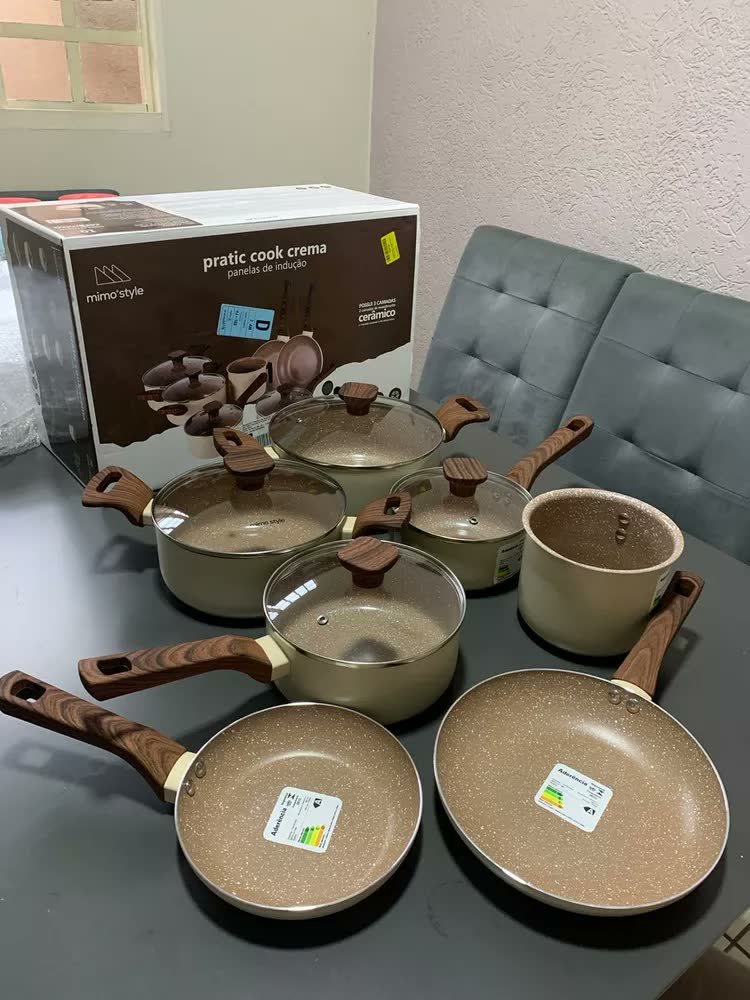 foto de cliente de Jogo De Panelas Cerâmico Antiaderente Indução 10 Peças