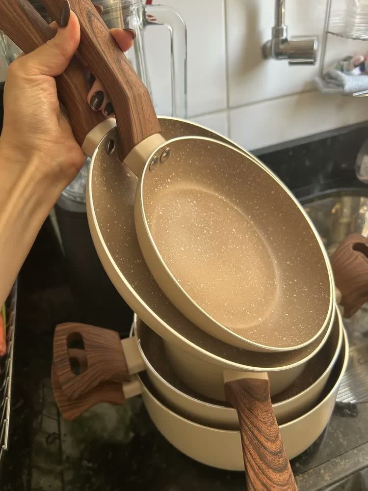 foto de cliente de Jogo De Panelas Cerâmico Antiaderente Indução 10 Peças