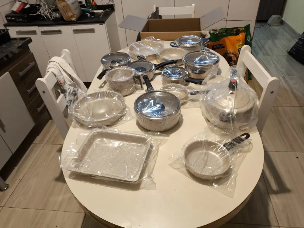 Conjunto Panelas 17 Peças Antiaderente Brinde Panela Pressão