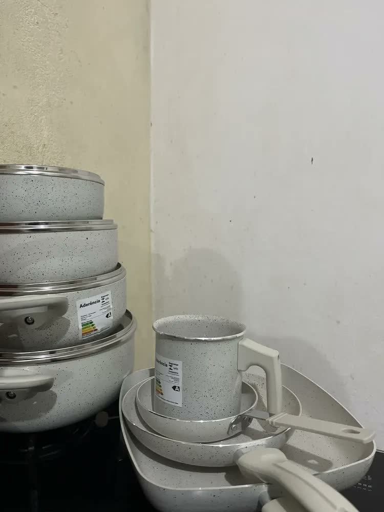 foto de cliente de Jogo de Panelas Casambiente 8 Peças Revestimento Cerâmico Antiaderente
