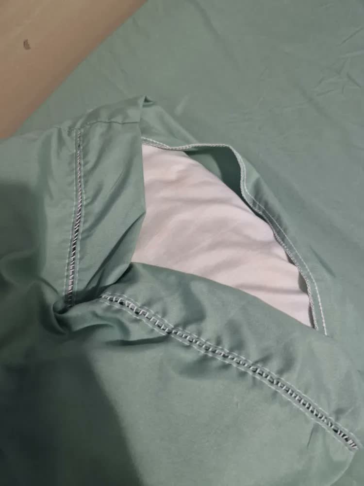 foto de comprador de Jogo De Lençol 400 Fios Ponto Palito Cama Queen 3 Pçs Saldão