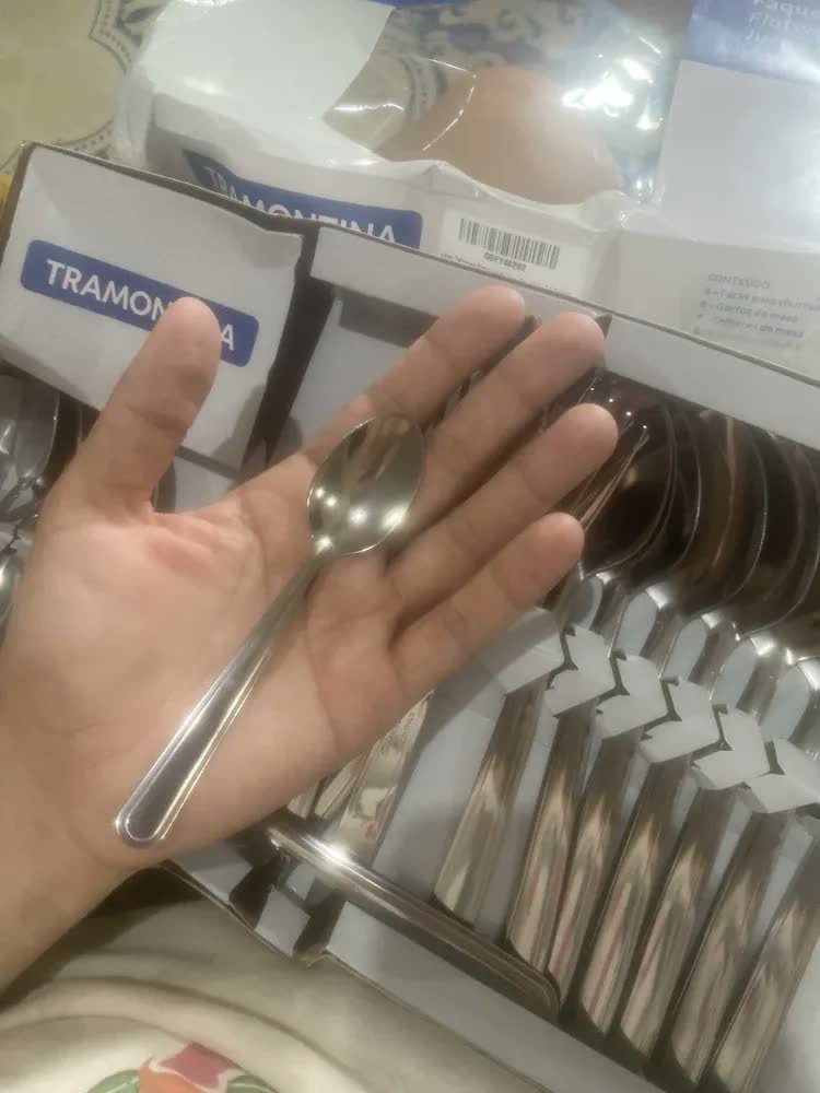 foto de comprador de Jogo Talheres Faqueiro Tramontina Aço Inox 24 Peças Buzios I