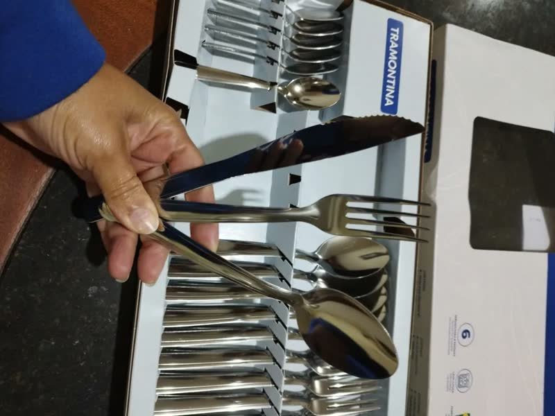 foto de cliente de Jogo Talheres Faqueiro Tramontina Aço Inox 24 Peças Buzios I