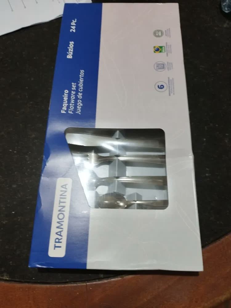 foto de cliente de Jogo Talheres Faqueiro Tramontina Aço Inox 24 Peças Buzios I