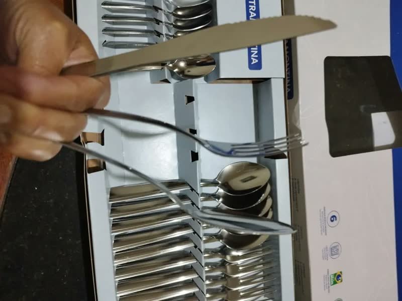 foto de cliente de Jogo Talheres Faqueiro Tramontina Aço Inox 24 Peças Buzios I