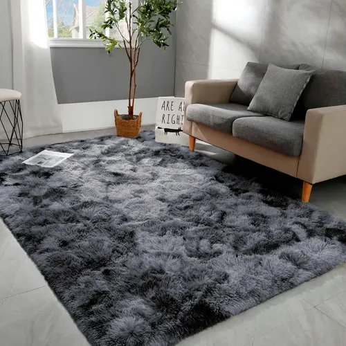 Tapete 2,00x1,50 Peludo Felpudo Sala E Quarto Cores Cor Cinza Mesclado Desenho Do Tecido Pelo Alto Casa Laura Enxovais Tapete Médio Para Sala