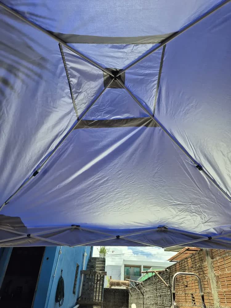 foto de comprador de Gazebo Dobrável Joyfox 3x3m Azul-Marinho de Poliéster 210D com Proteção UV