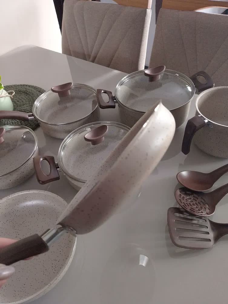 foto de cliente de Conjunto de panelas antiaderente 10 peças Coffee cappuccino Imperial