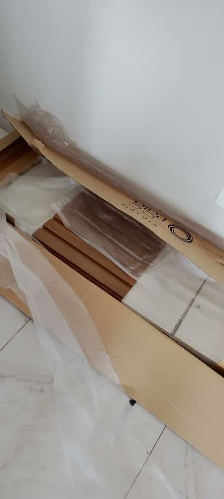 foto de comprador de Rack Para Tv 55 Polegadas Bancada Off-white/nature Ripado